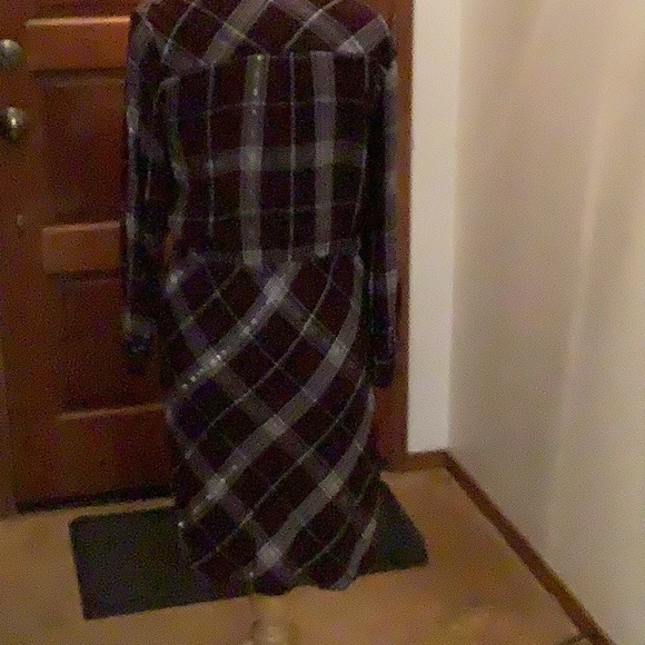 Jennifer Lopez Dark Plaid One Piece Dress Large - Picture 4 of 7
